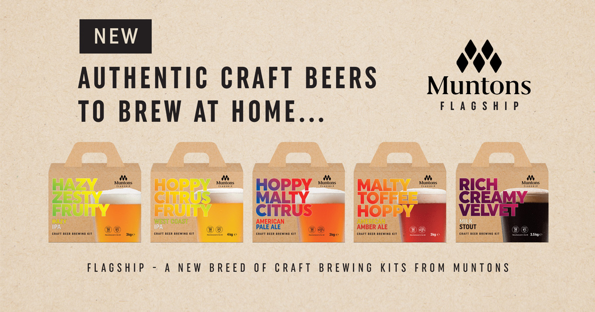 Image showing Muntons' five new Flagship Homebrew Kits